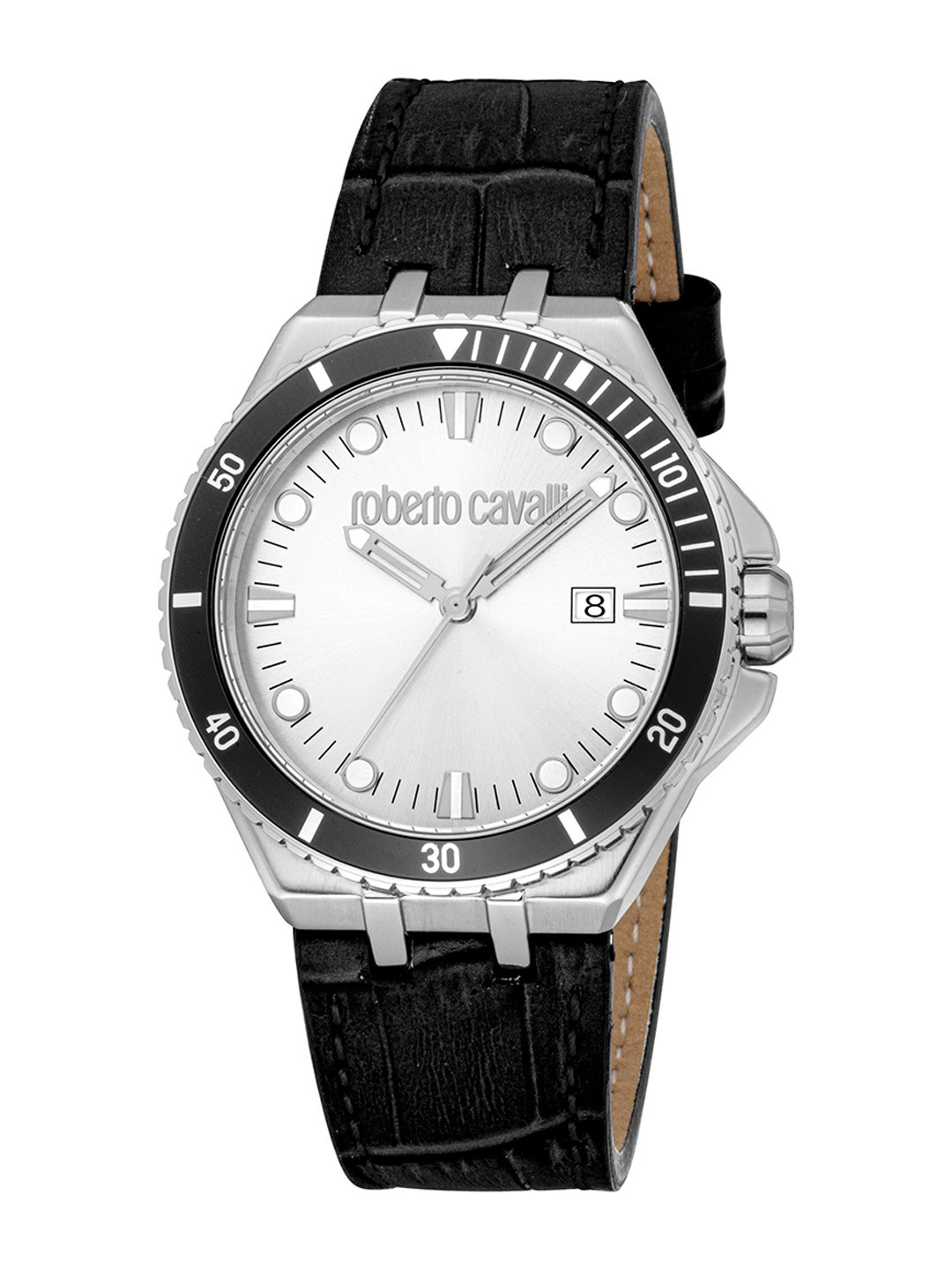 Roberto Cavalli Virtu Men Dial & Leather Wrap Around Straps Analogue Watch RC5G149L0015