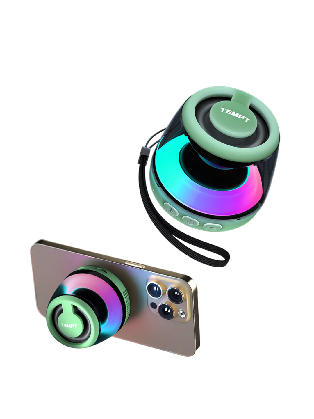 Tempt Cameo Portable Bluetooth Speaker With RGB Lights