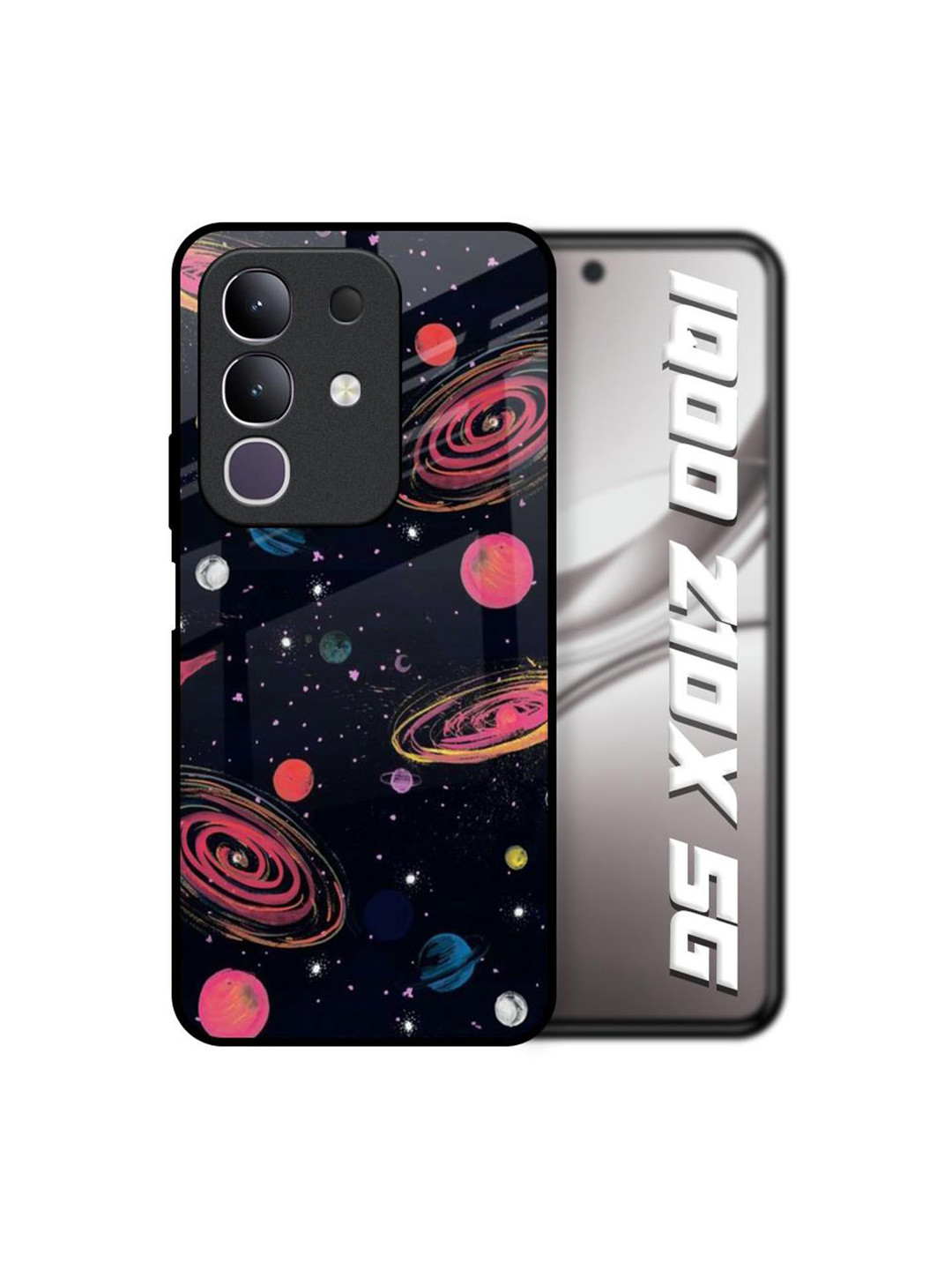 QRIOH Galaxy In Dream Glass  Printed IQOO Z10x 5G Back Case Mobile Accessories