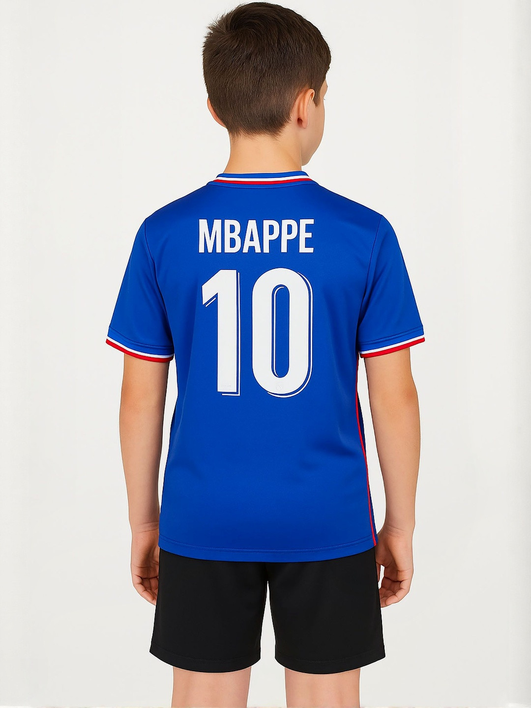 dostitch Kids Boys Blue Mbappa Jersey T-shirt