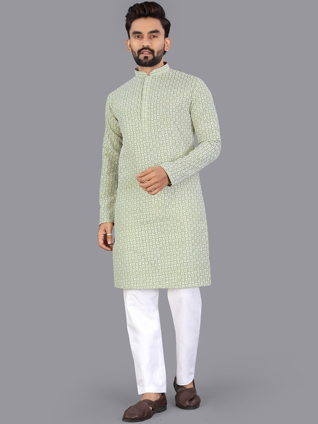 WELL TEX Men Blended Kurta