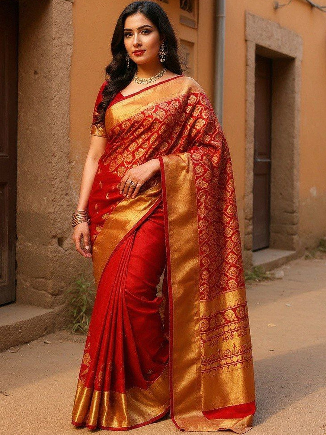 VILLE FASHION  Woven Design Banarasi Sillk Saree