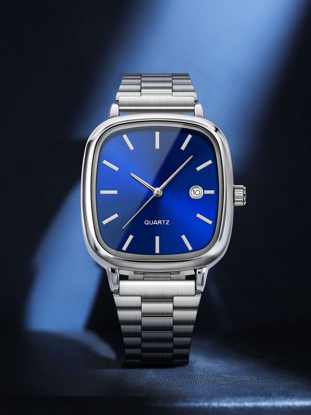JUST LIKE Unisex Stainless Steel Bracelet Style Straps Analogue Watch DD 75 Crom CIO BLUE