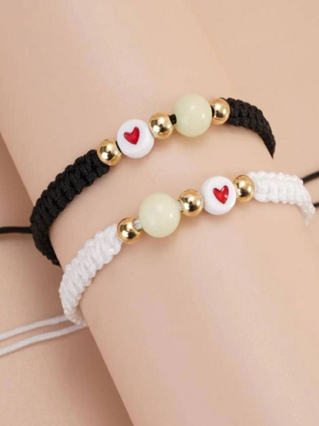 SK Enterprisess Unisex Set Of 2 Gold-Plated Wraparound Bracelets