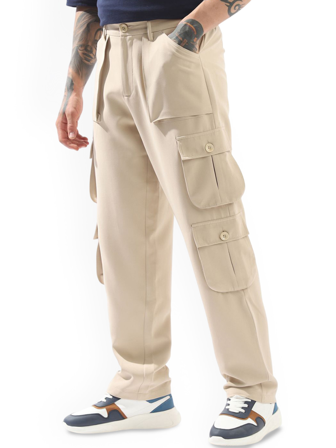 Hubberholme Men Loose Fit Easy Wash Korean Trousers