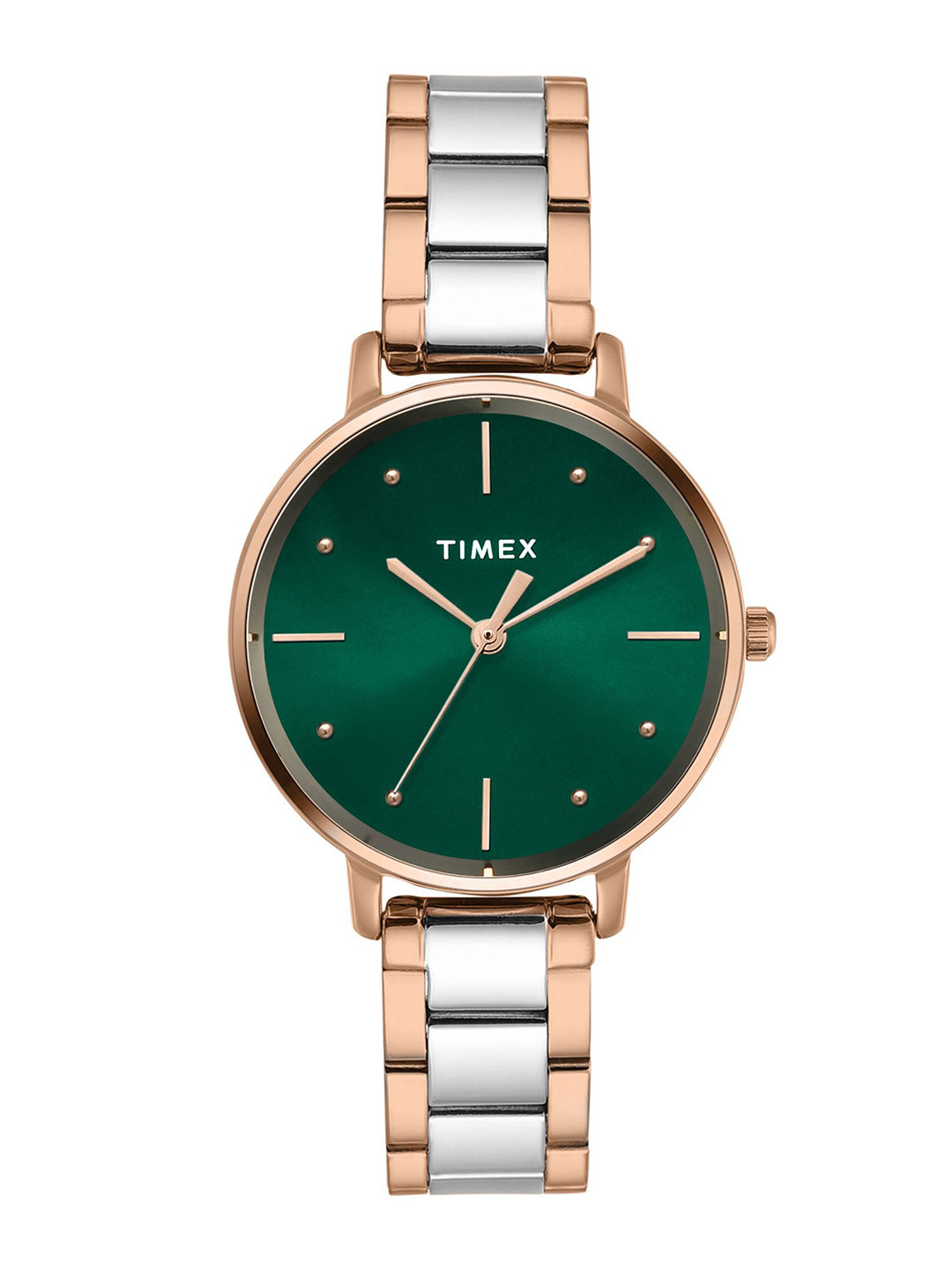 Timex Trendline Round 21mm Green Dial Analog Women Watch - TWEL15827
