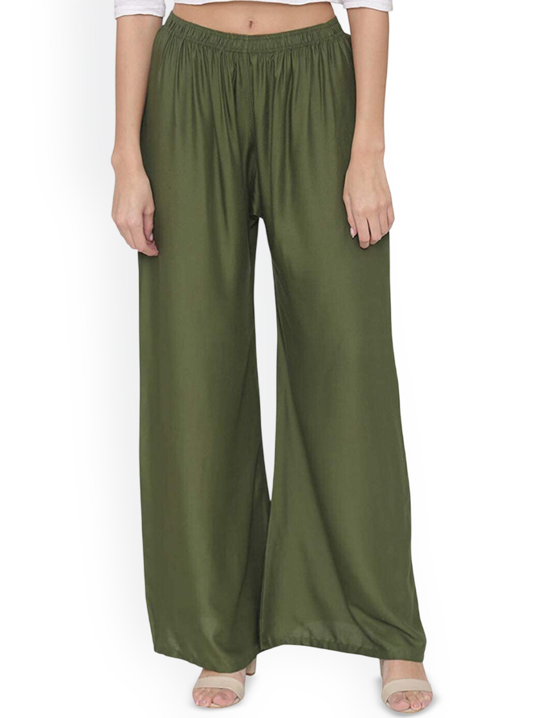 MIXFIT Women Relaxed Fit High-Rise Wide Leg Trousers