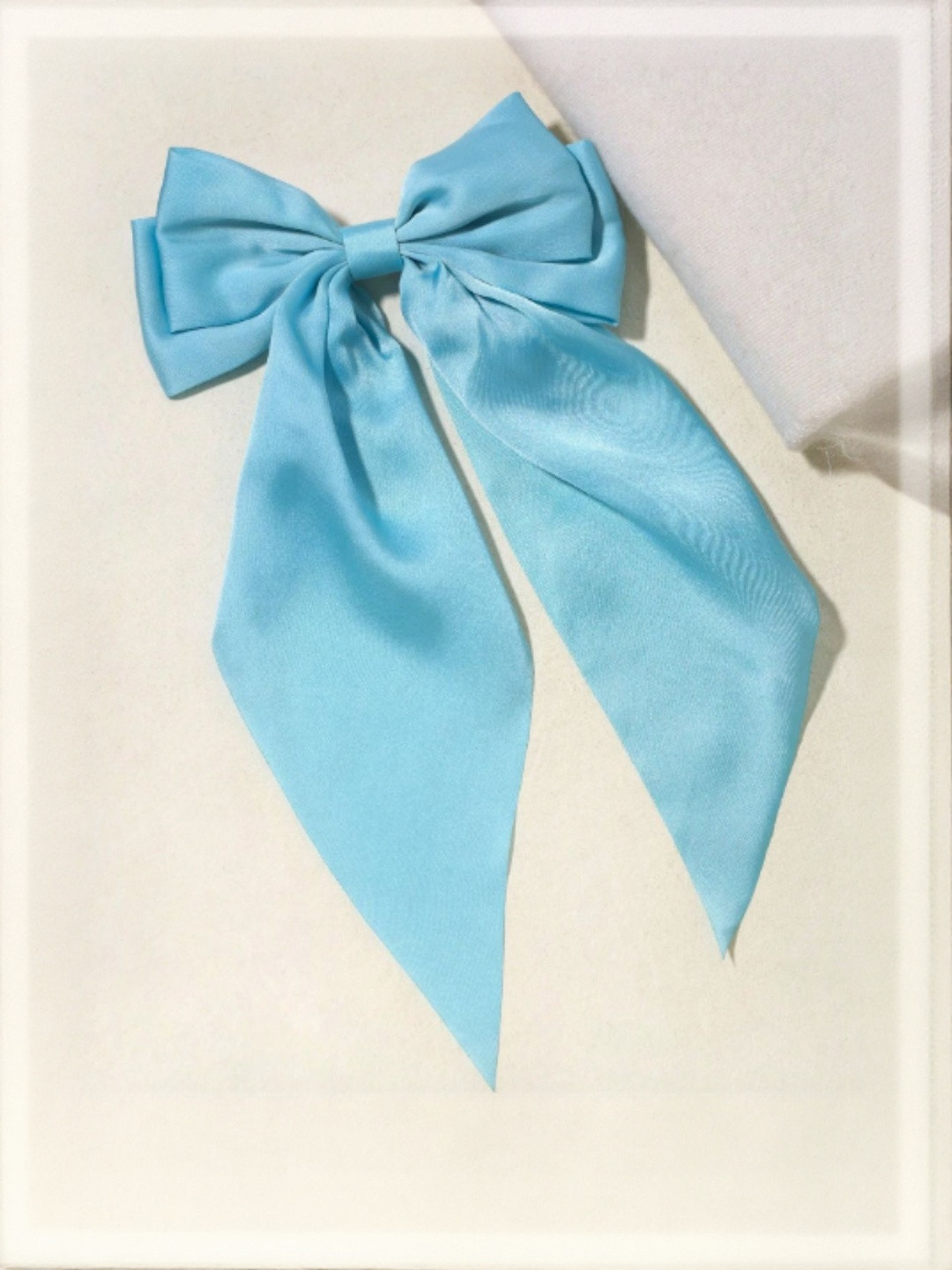 Rovlina Women Blue Satin Bow Hair Accessory