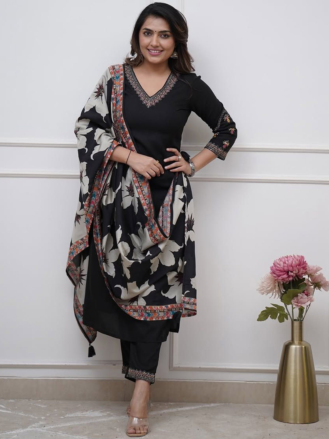 AG TEXTILE Women Chanderi Silk Organza