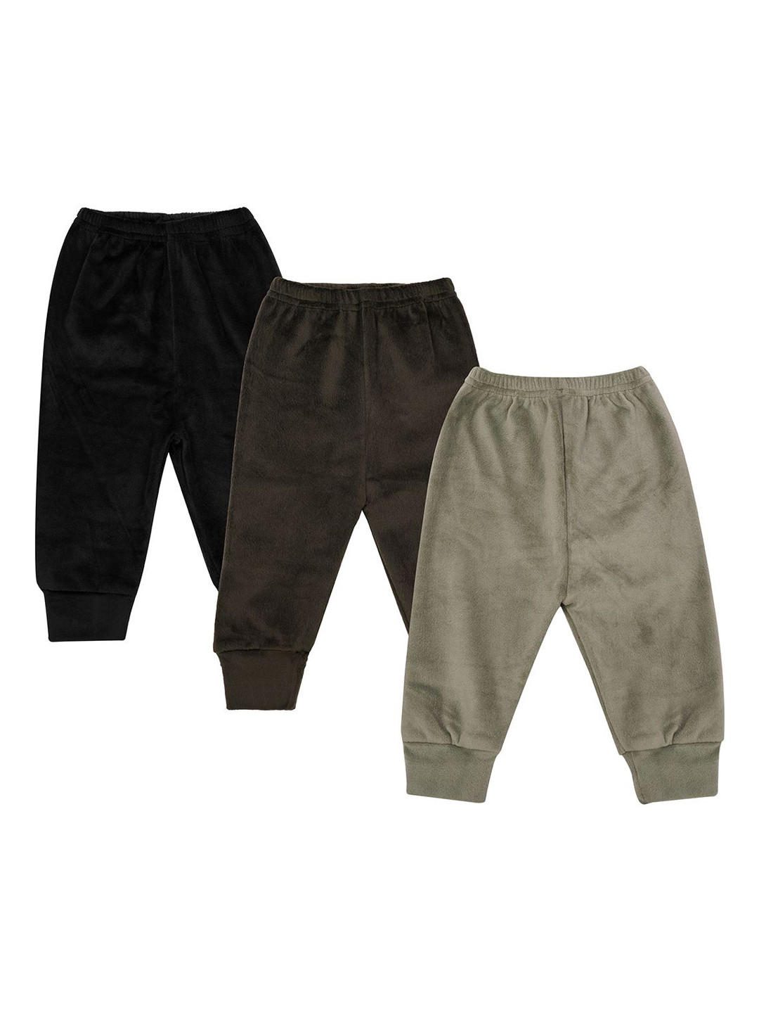 CLAP Infants Pack Of 3 Winter Velour Joggers