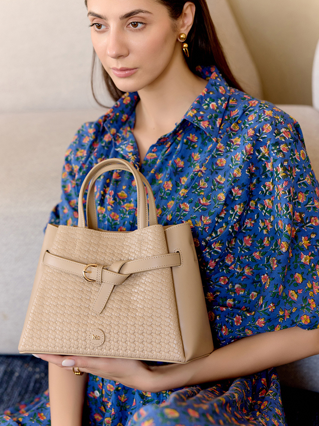 HIE Hie Elara Bucket Satchel Bag