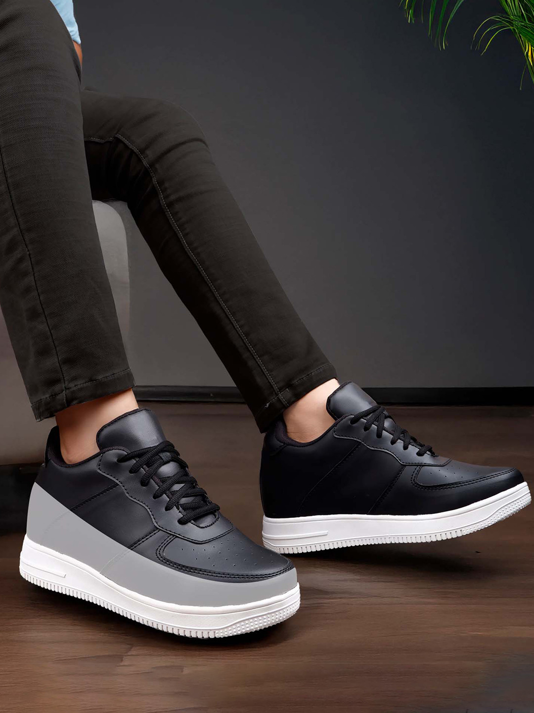 Bxxy Men Lace-up Elevator Shoes