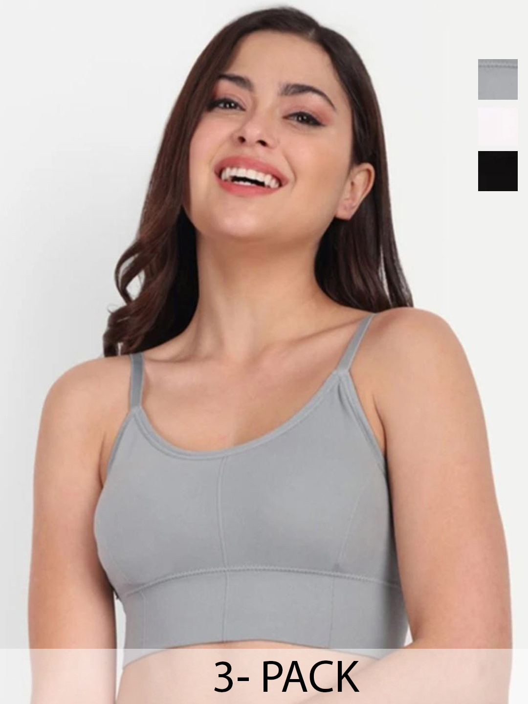 JOMPARIS FEECREB Pack Of 3 Bralette All Day Comfort Dry Fit Full Coverage Bras