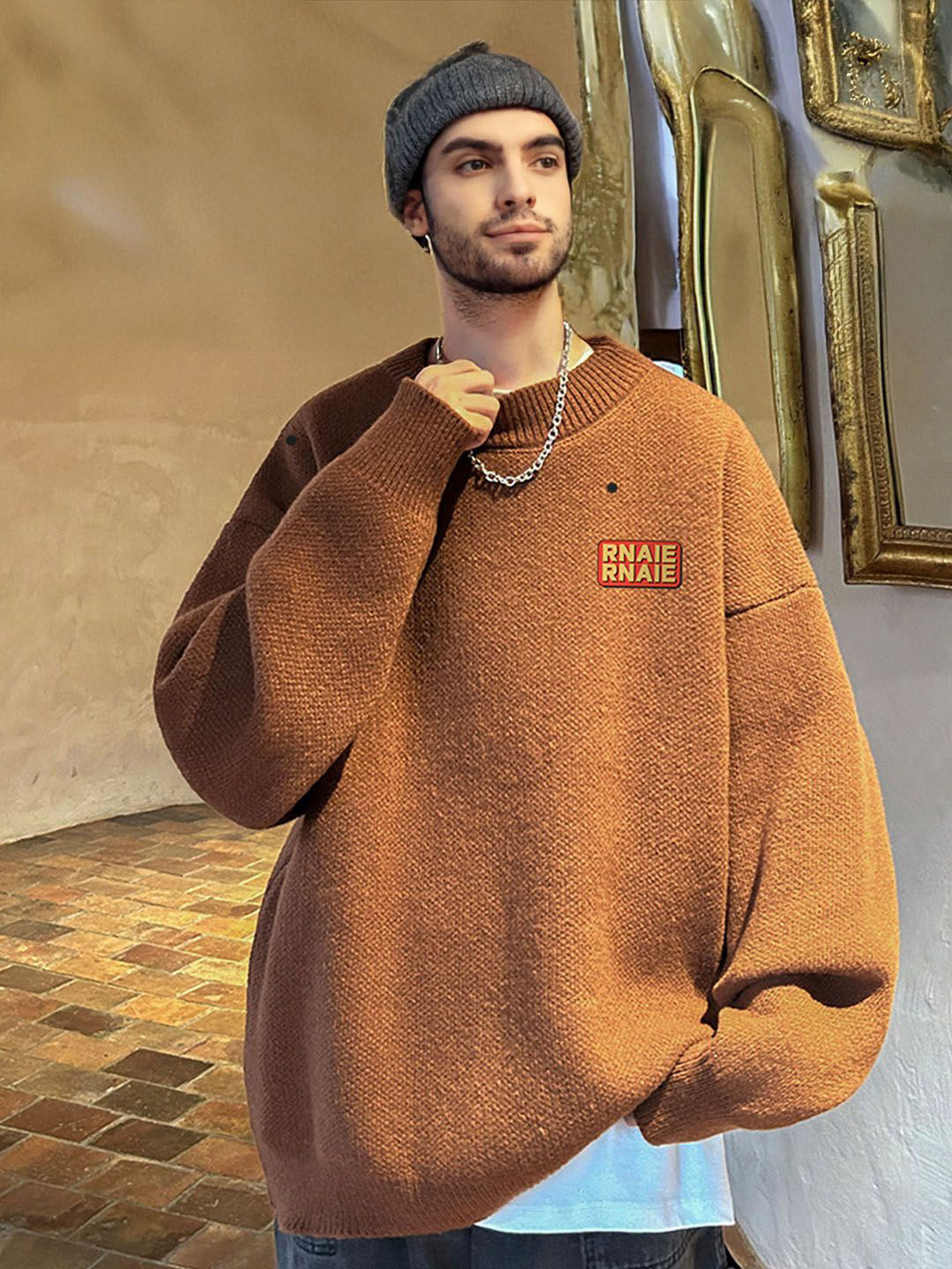 StyleCast Men Round Neck Oversize Sweatshirt