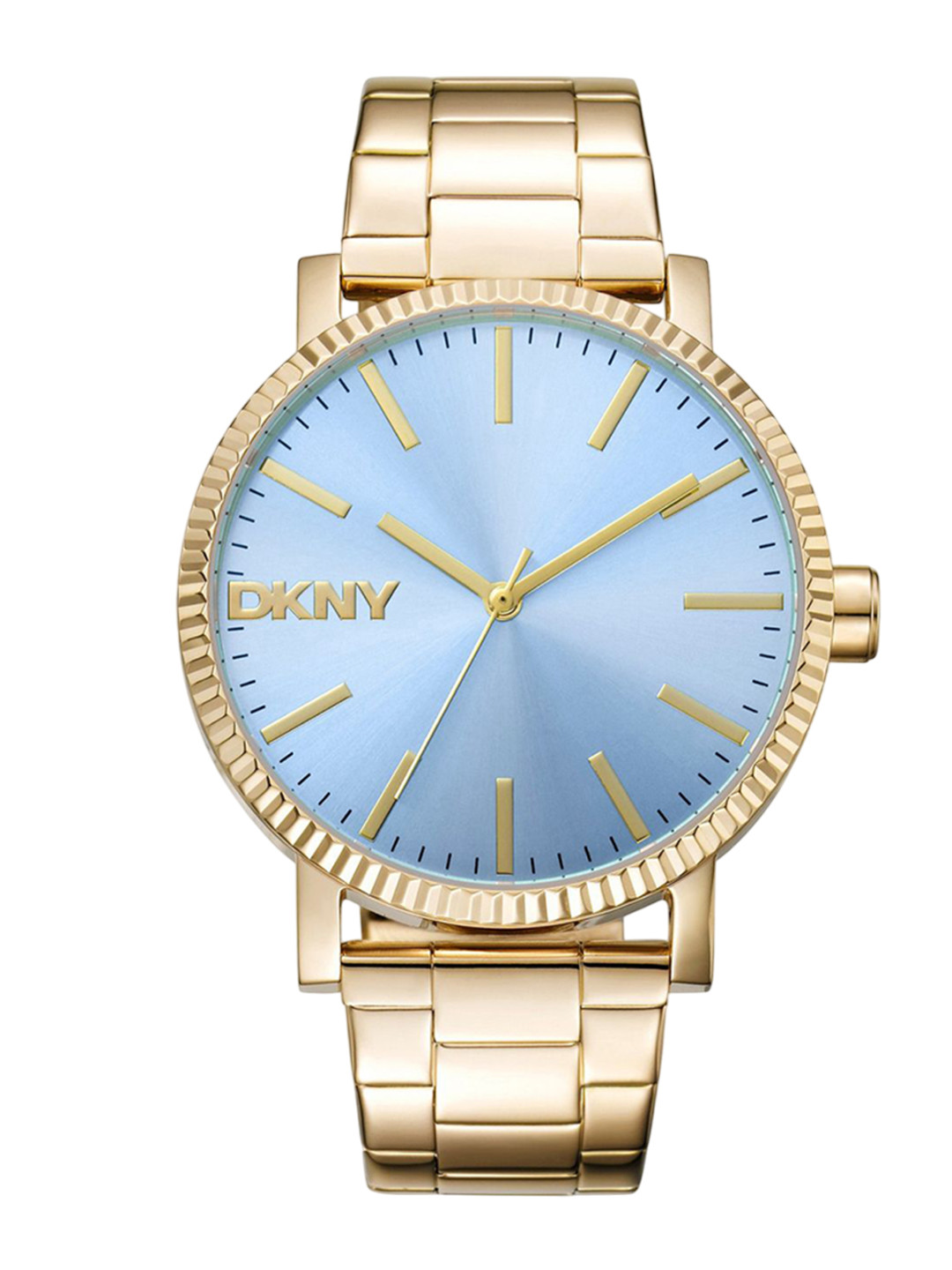 DKNY Women Soho Maxi Brass Dial & Bracelet Style Straps Analogue Watch DK1L034M0055