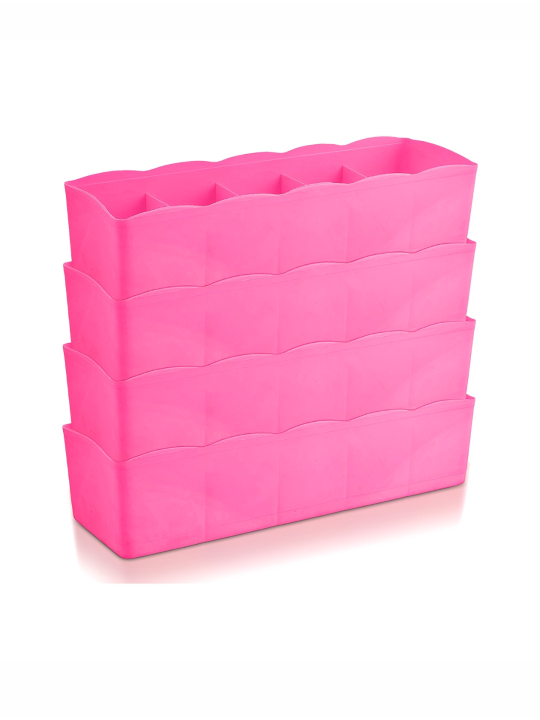Aura Pink 4 Pieces 5 Grid Undergarment Desk Organisers