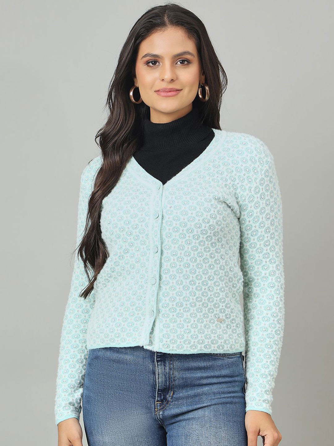 Duke V-Neck Front-Open Sweater