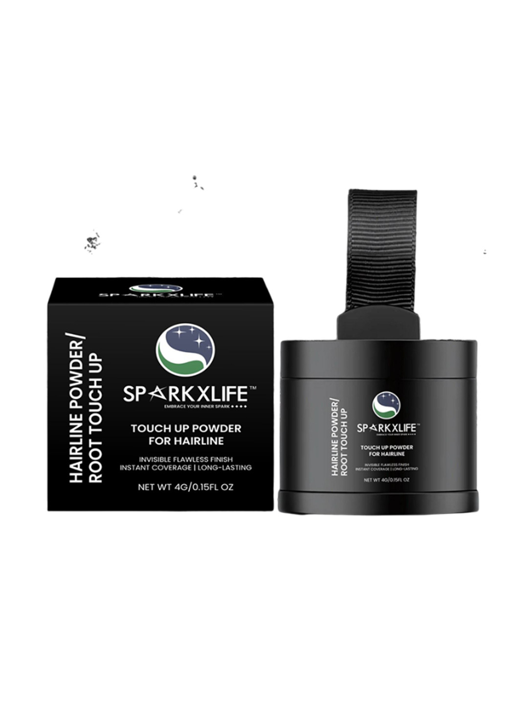 SPARKXLIFE Touch Up Powder For Hairline - 4 g - Black