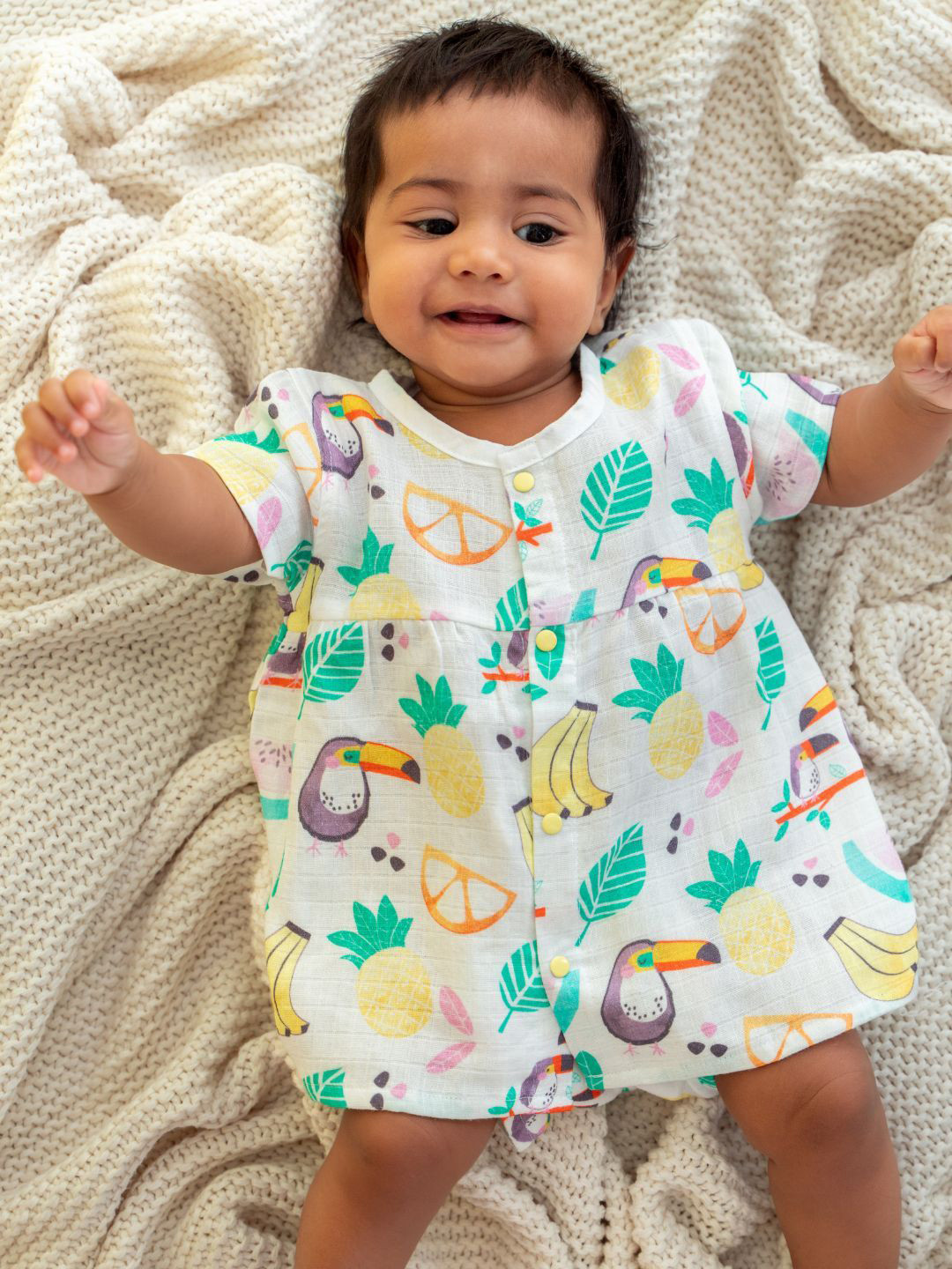 A Toddler Thing Girls Conversational Print A-Line Dress- 0-3 Months