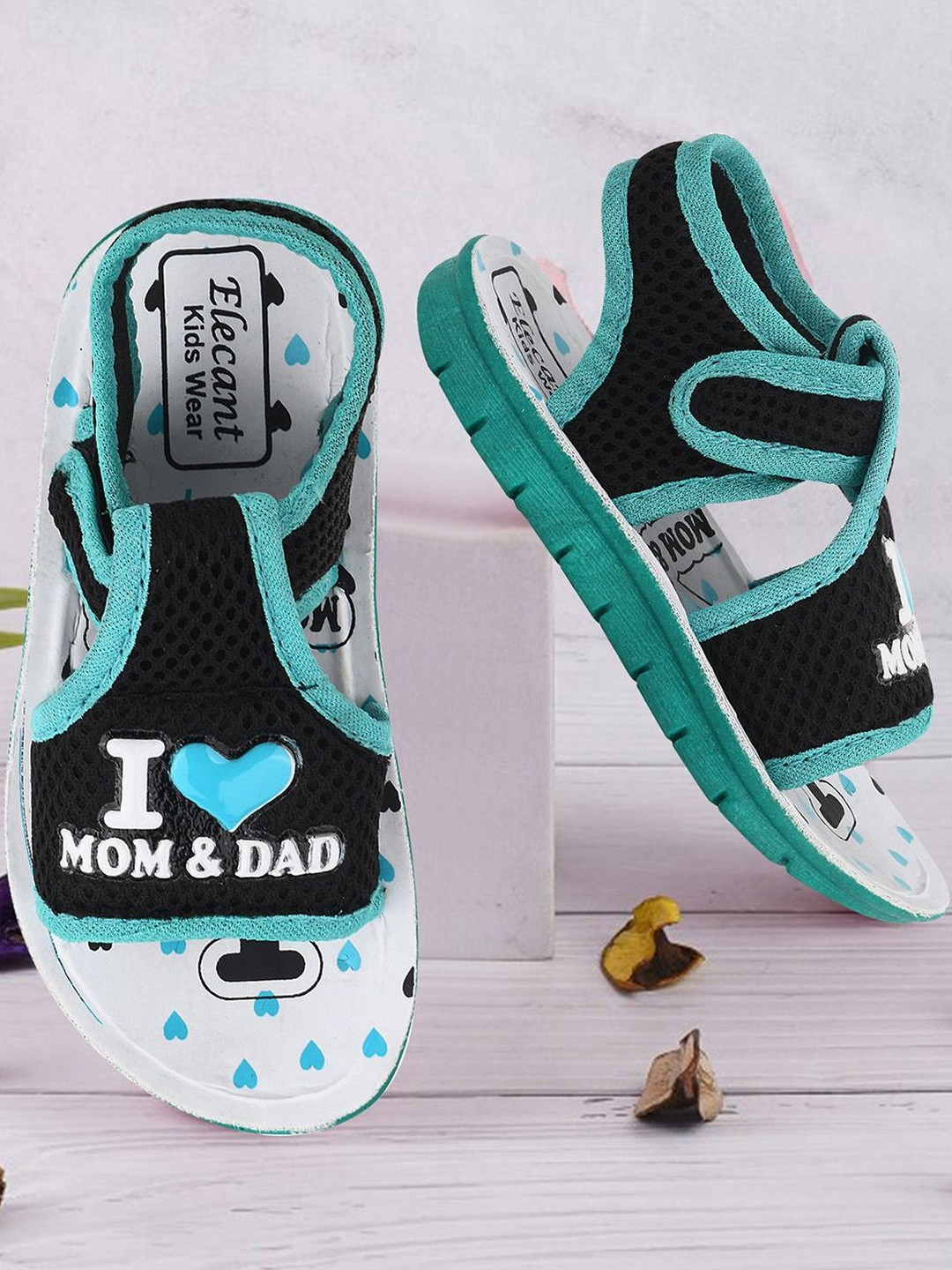 ELECANT Kids Green Synthetic upper  Casual Light-Weight and Comfortable Sandal