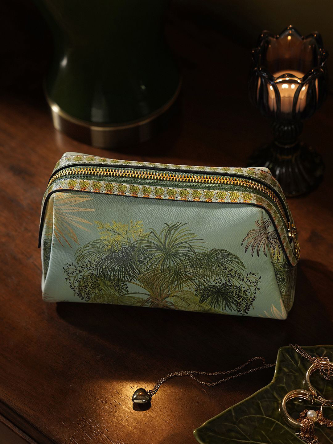 Pure Home and Living Floral Printed Vanity Pouch