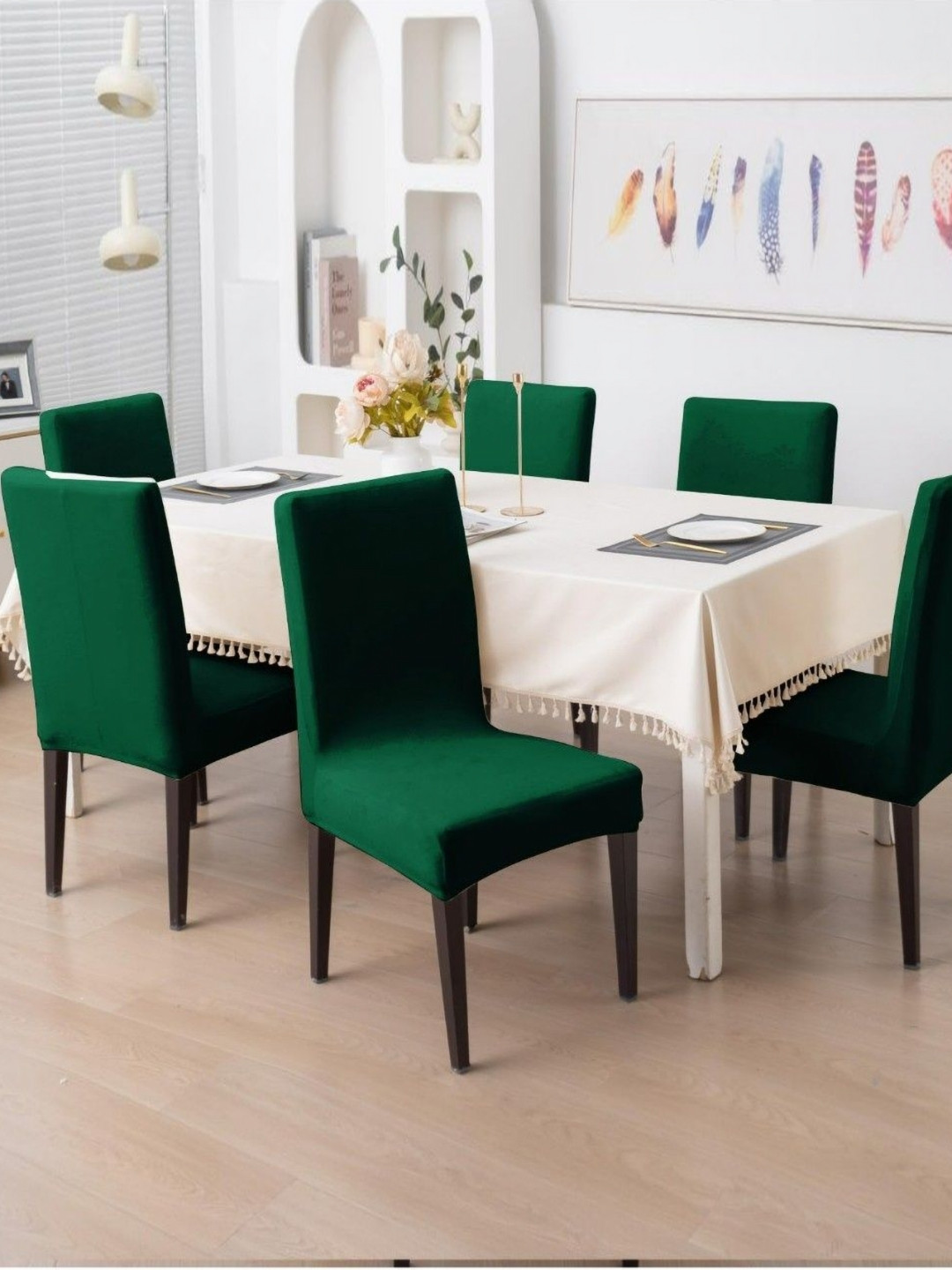 UrbanArts Set of 6 Solid Polyester Spandex Solid Chair Cover