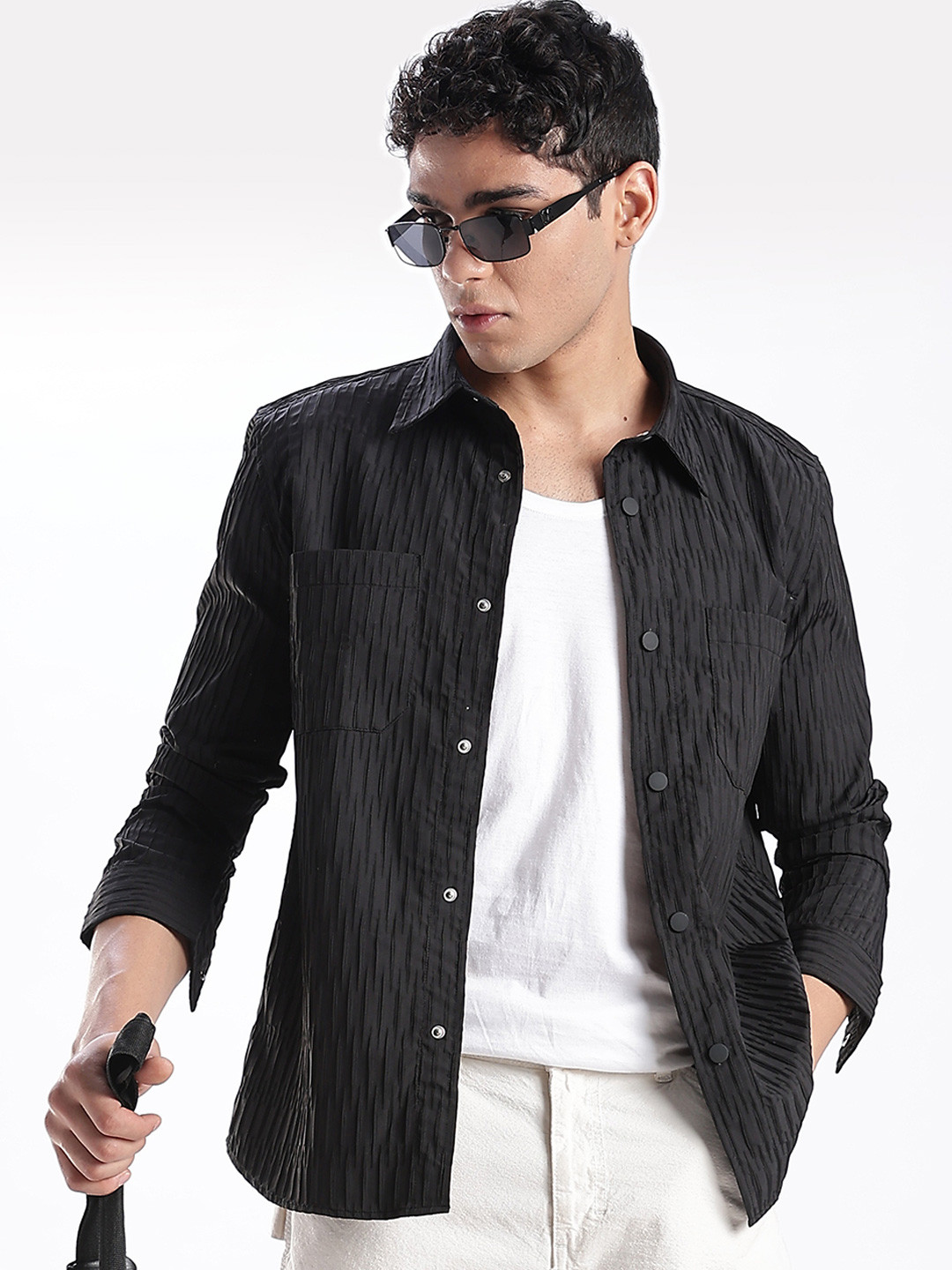 THE BEETEL HOUSE Men EBCO Regular Slim Fit Casual Shackets Shirt