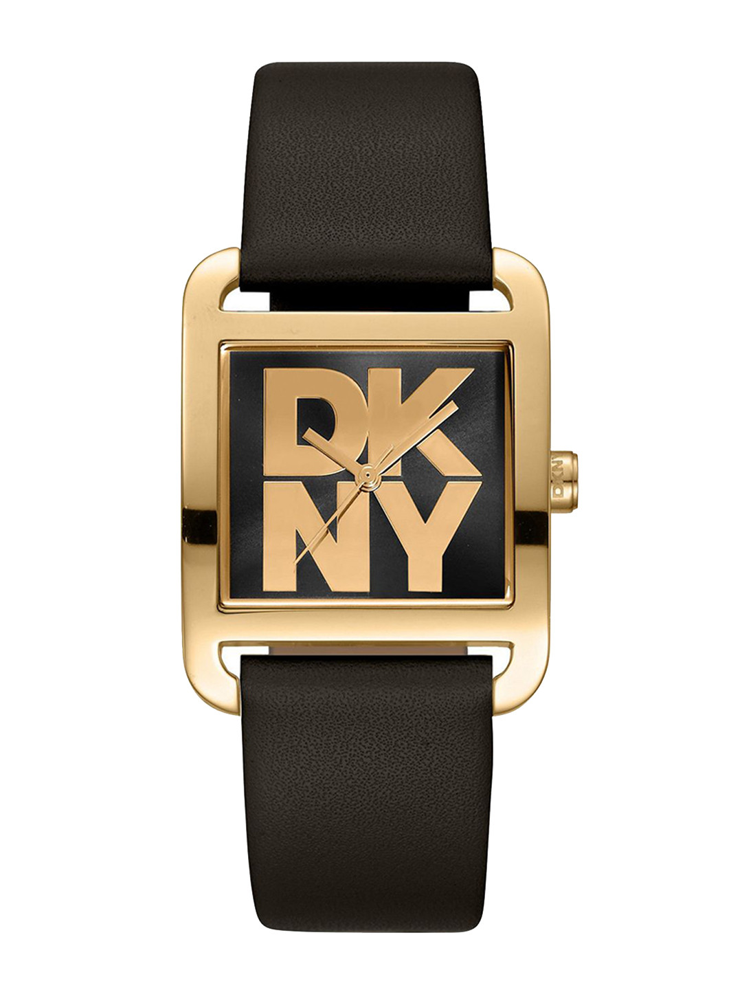 DKNY Women Brass Dial & Leather Straps Analogue Watch DK1L001L0025