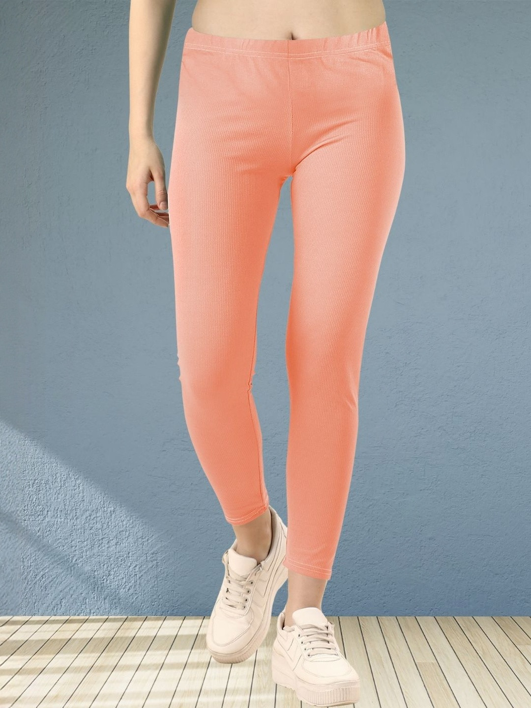 Moda Rapido Peach Cotton Lycra Blend Styled With Solid Lining Tracksuit