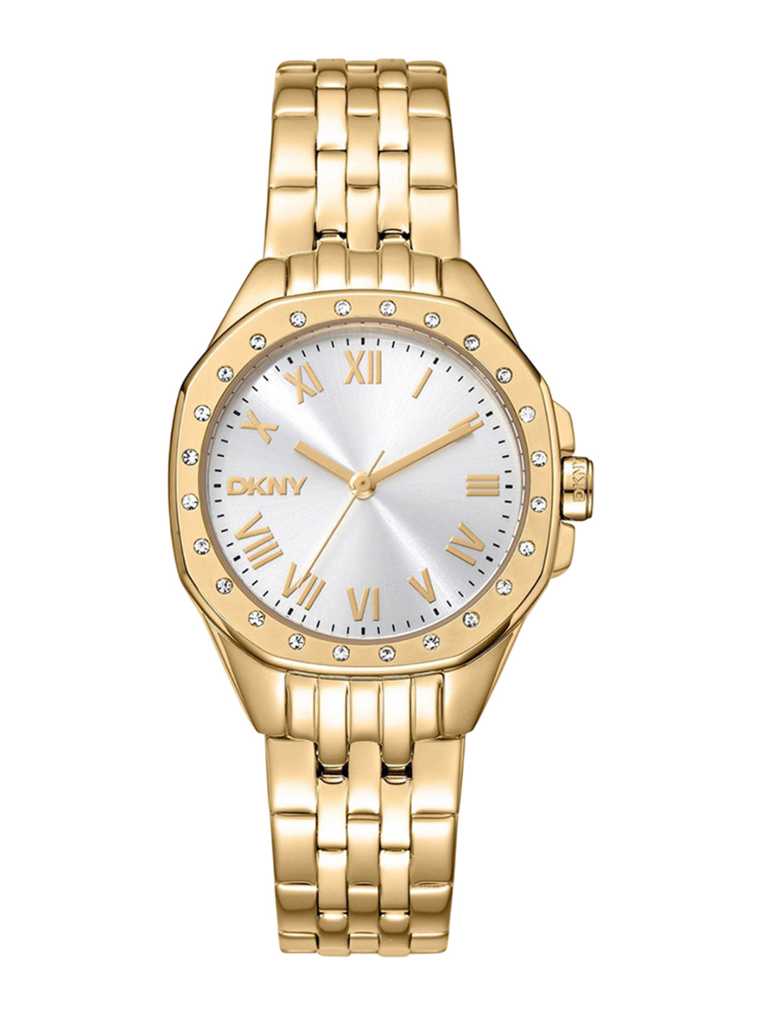 DKNY Women Brooklyn Mini Brass Dial & Bracelet Style Straps Analogue Watch DK1L013M0065