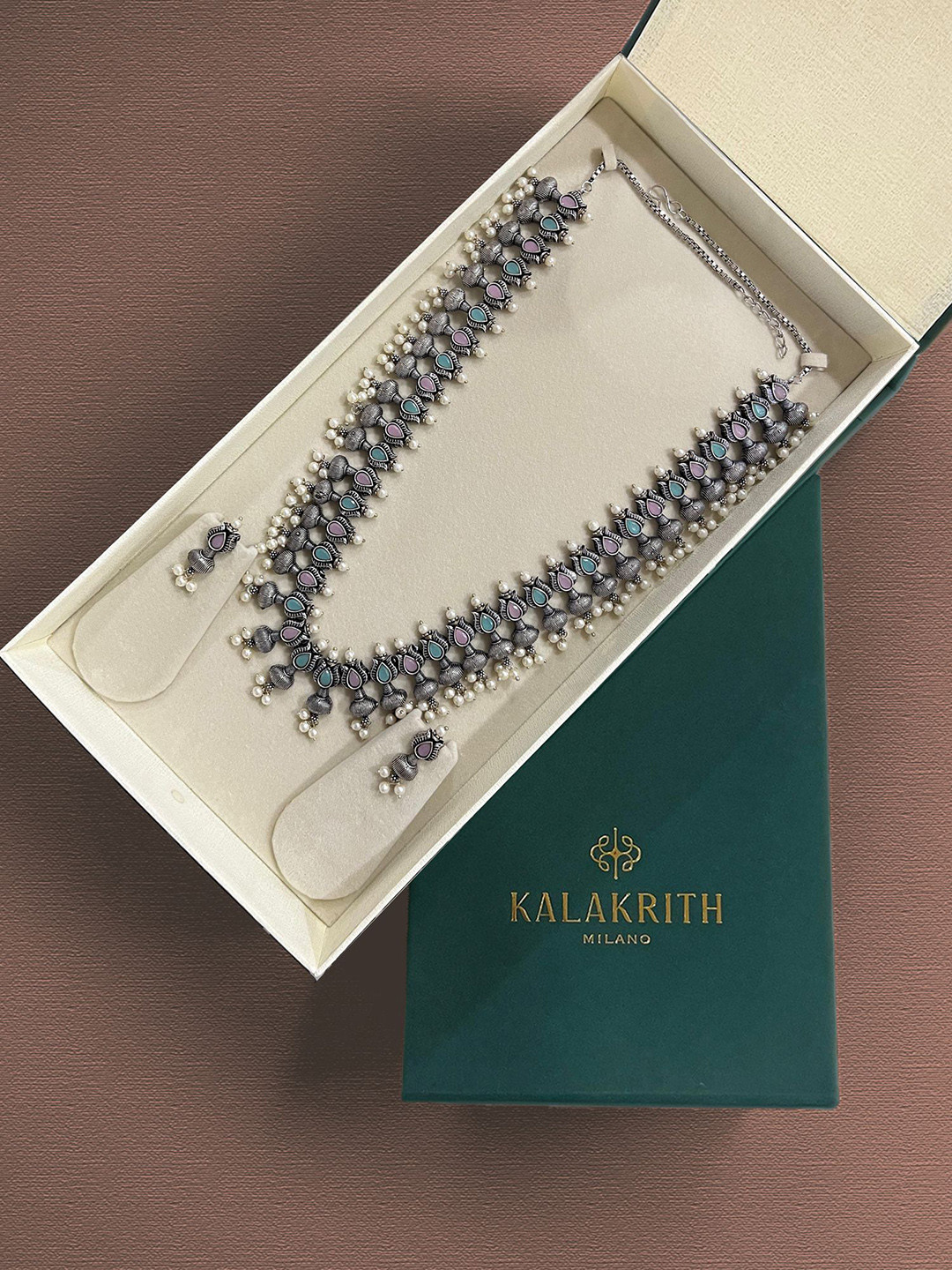 Kalakrith Milano Crystal-Studded Jewellery Set
