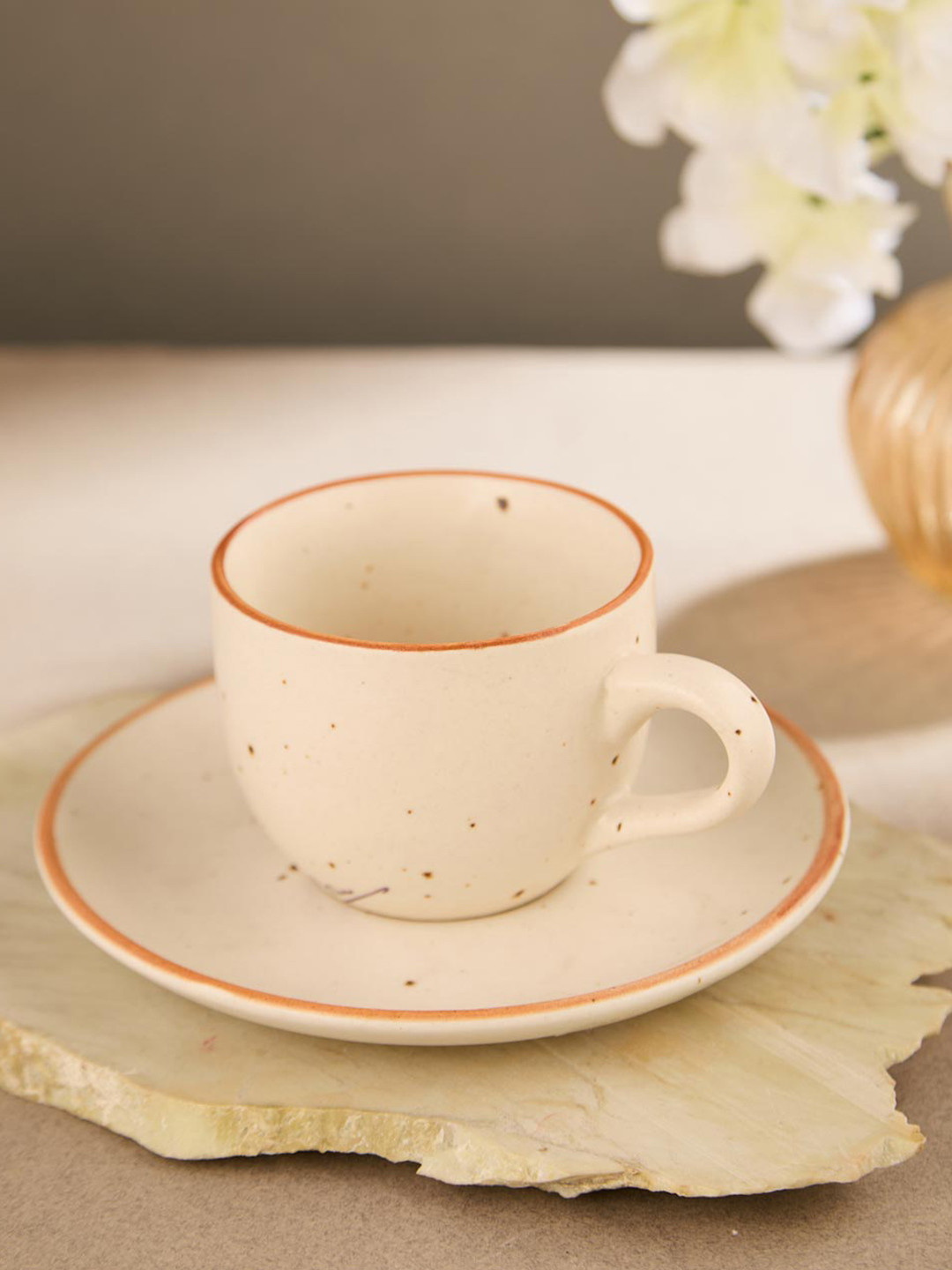 Fabindia Natural Kadir Ceramic Cup N Saucer