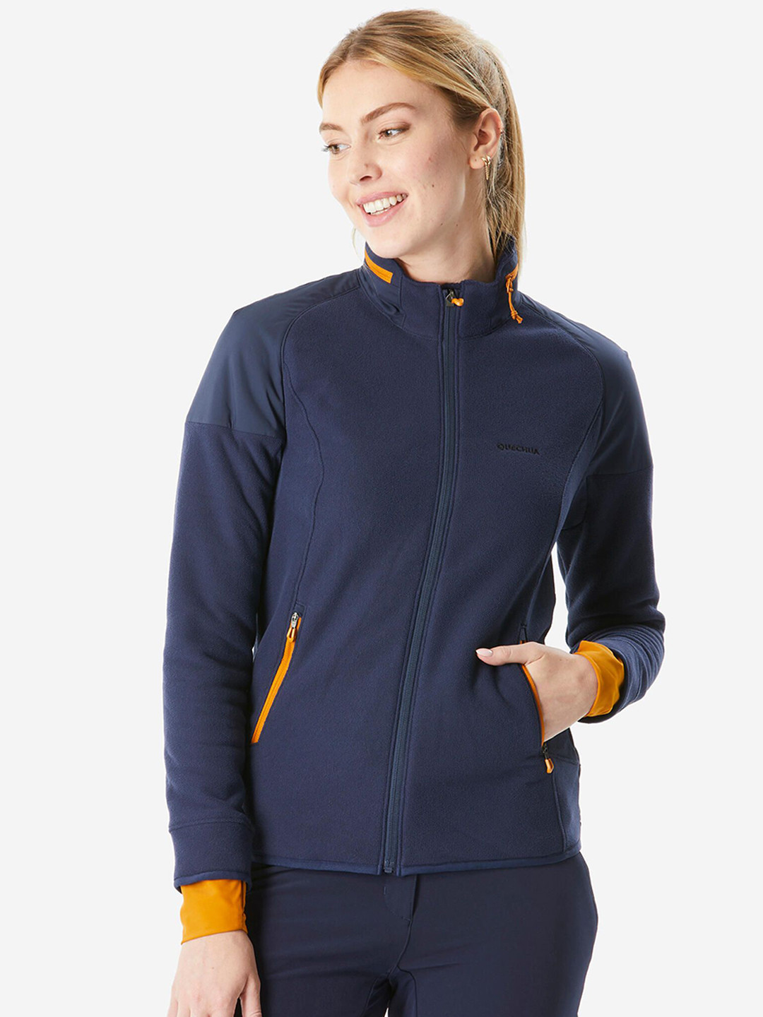 Decathlon QUECHUA Women Blue Warm Hiking Fleece Jacket