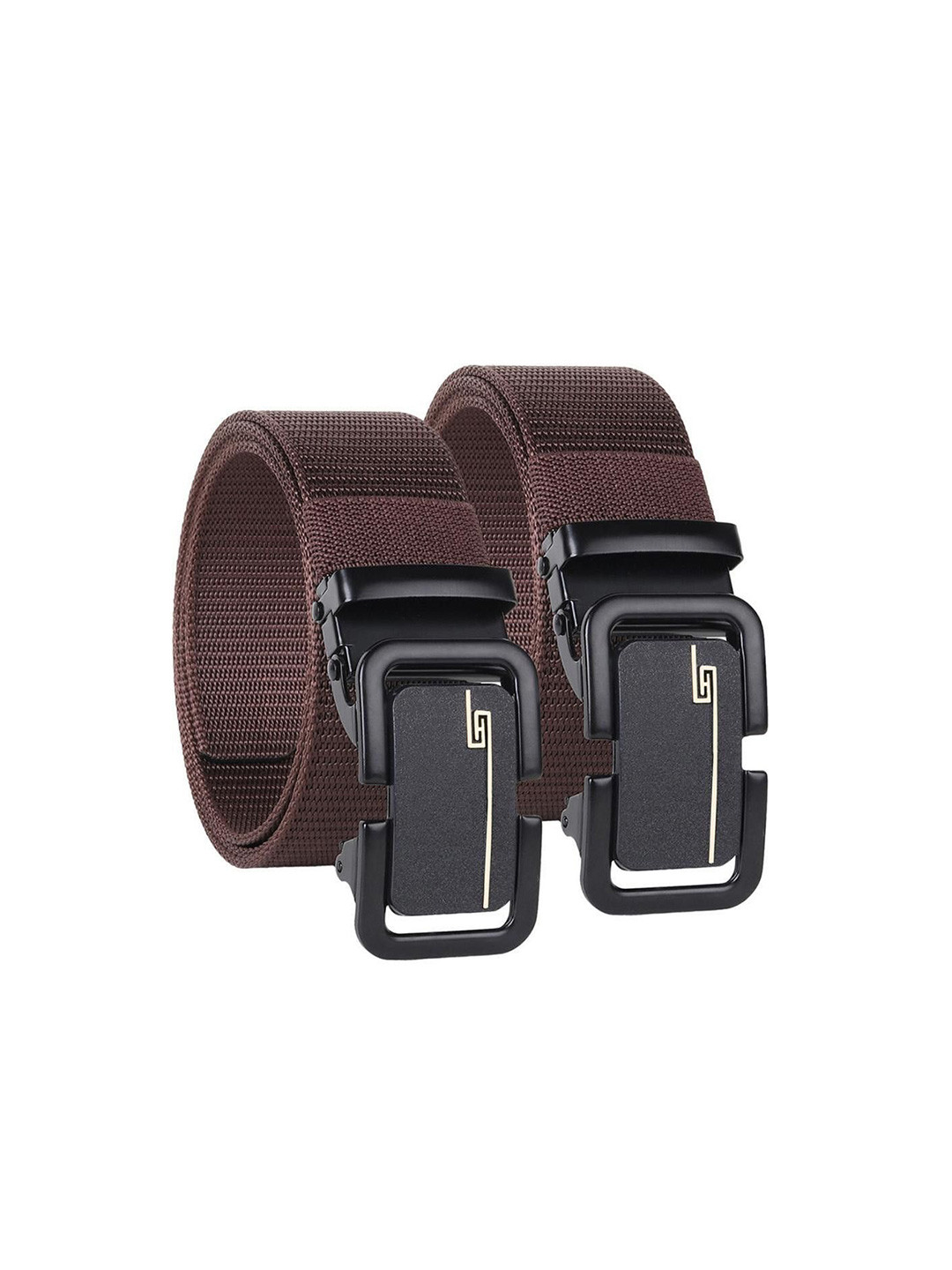 SHOPGLOBAL Men Pack of 2 Textured Belts