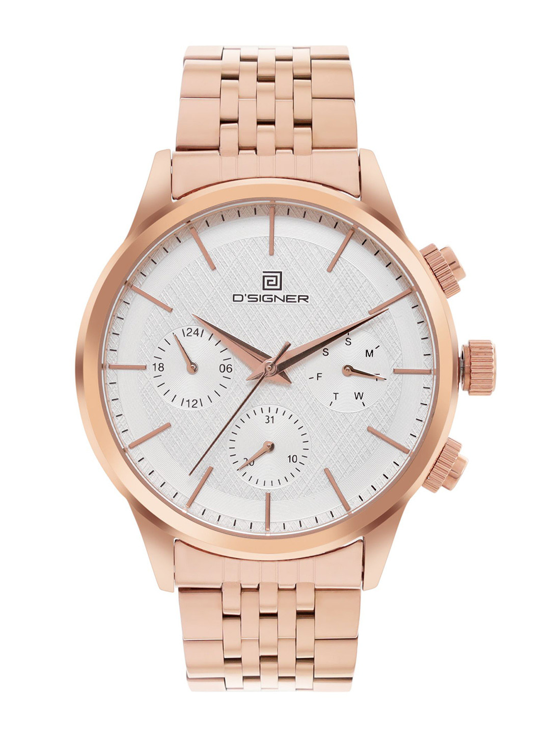 D'SIGNER Men Dial & Stainless Steel Bracelet Style Straps Analogue Watch 841RGM.2G