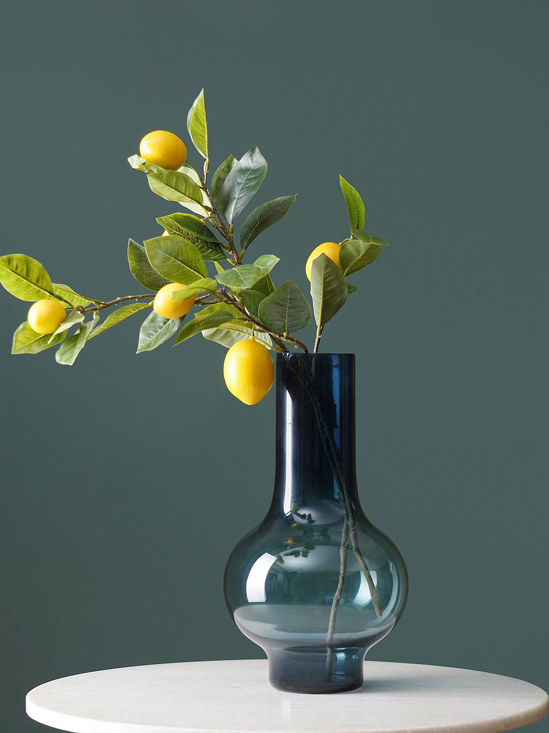 Pure Home and Living Blue & Green Ombre Textured Glass Vase