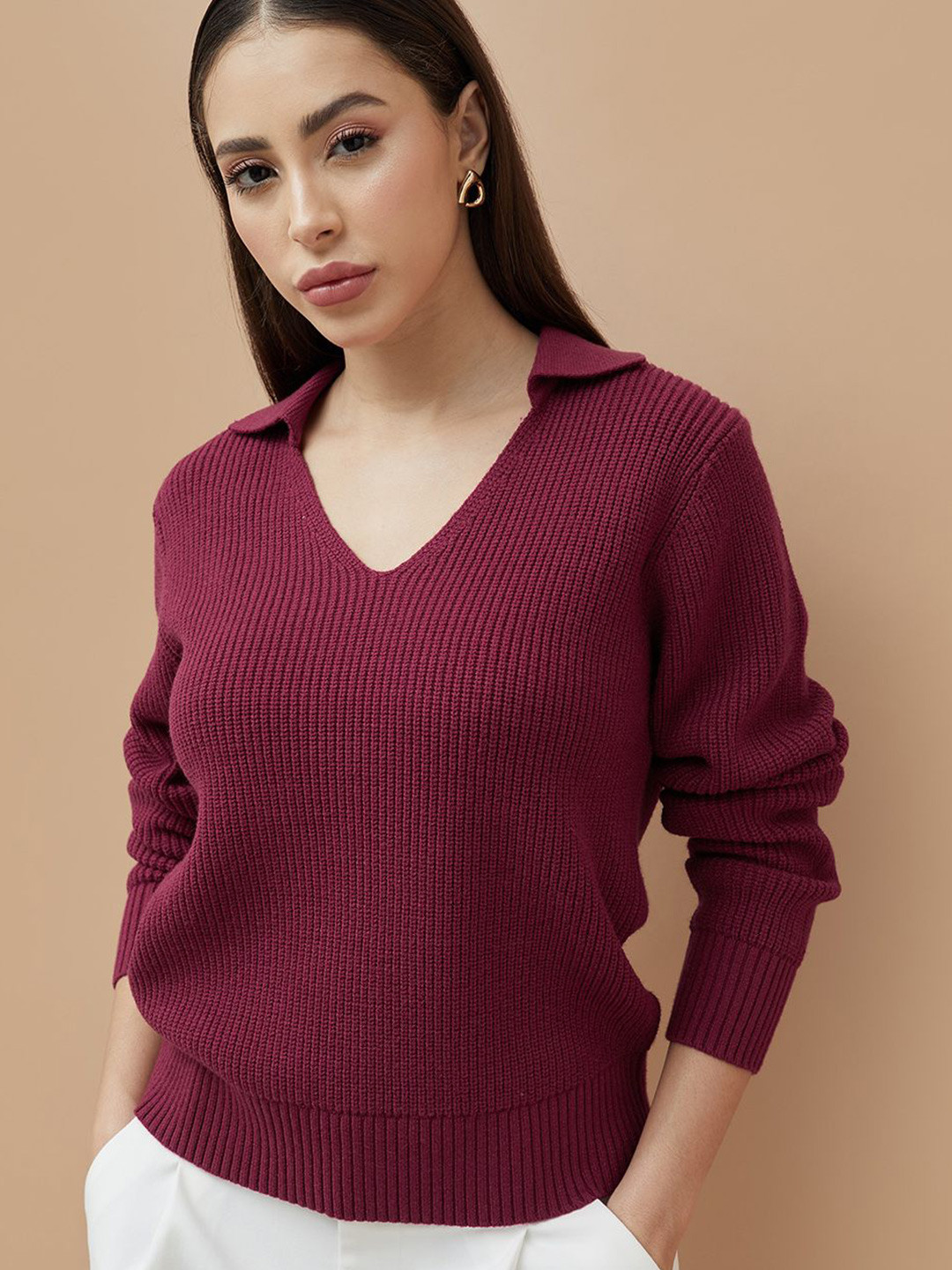 CODE by Lifestyle Shirt Collar Pullover Sweater