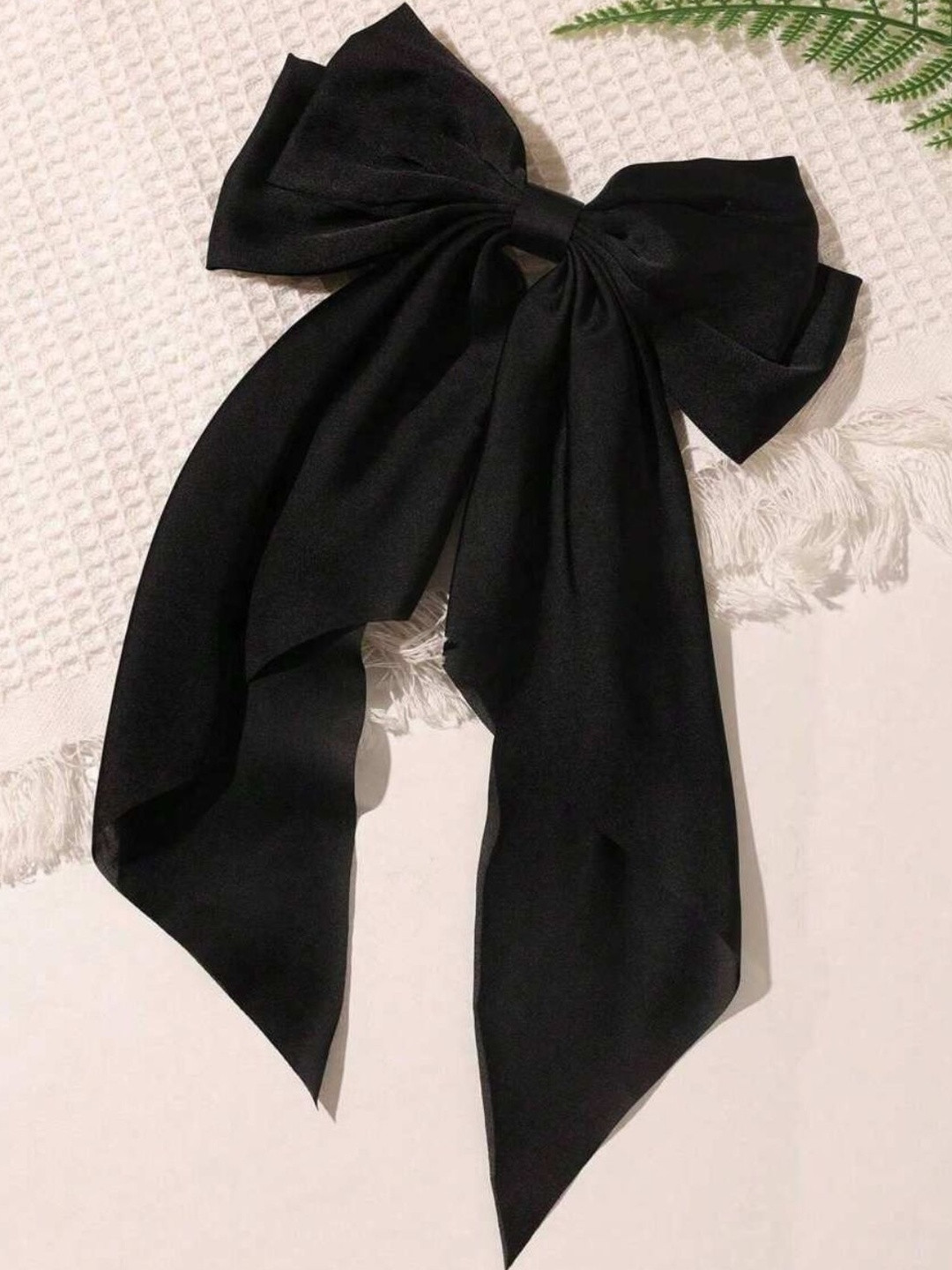 Rovlina Women Black Bow Clip Hair Accessory