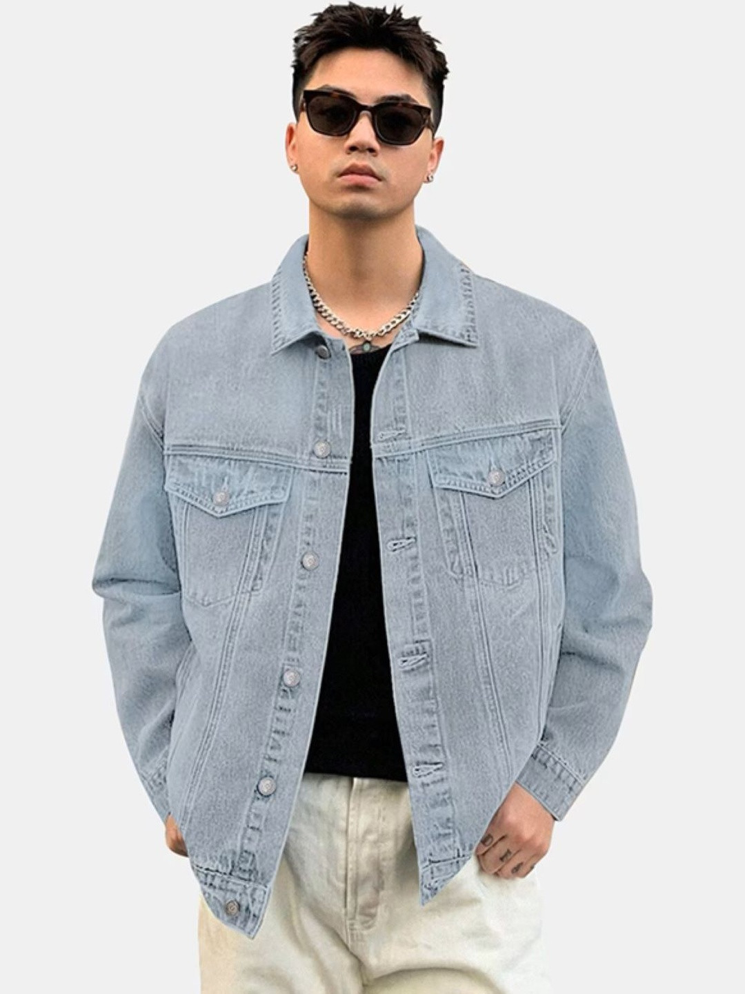 Mevan Men Blue Outdoor Denim Jacket