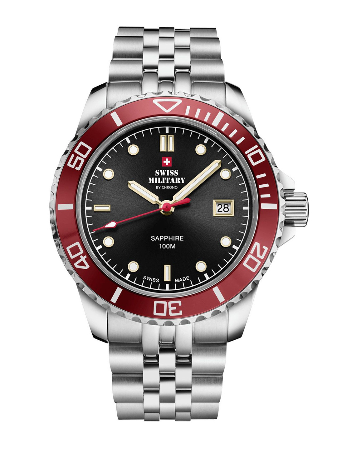 Swiss Military by Chrono Men Bracelet Style Straps Analogue Watch SM34109.04