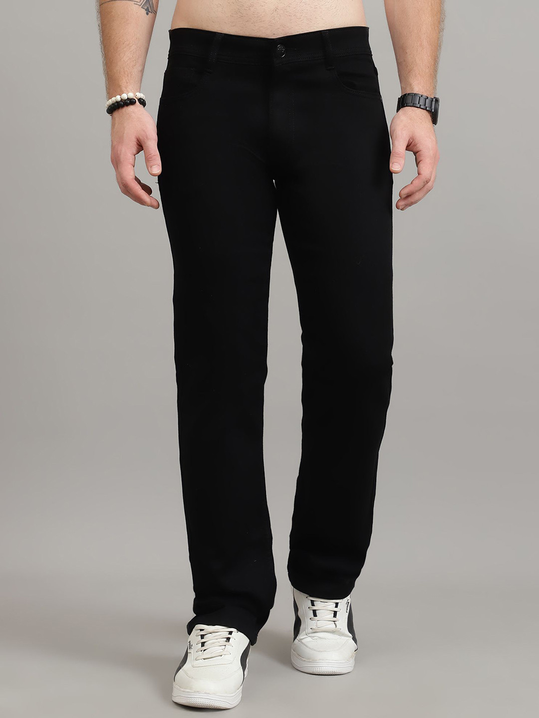 BUNCH OF BAD Men Jean Regular Fit Mid-Rise Stretchable Jeans