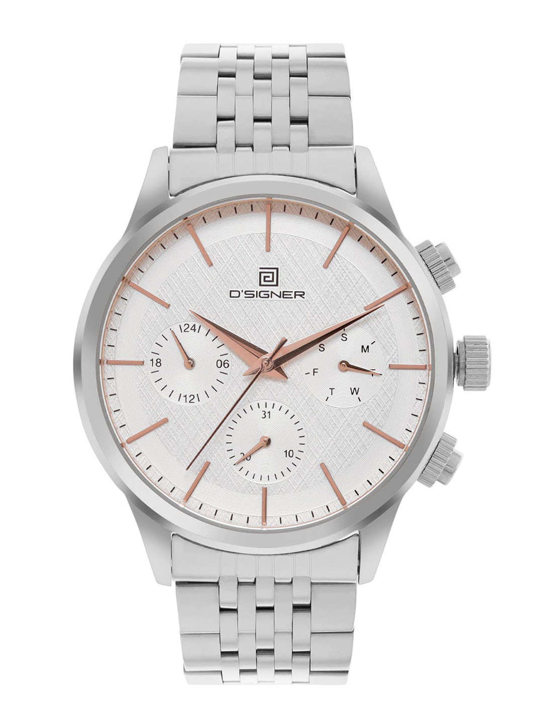 D'SIGNER Men Stainless Steel Bracelet Style Straps Analogue Watch 841SM.2G
