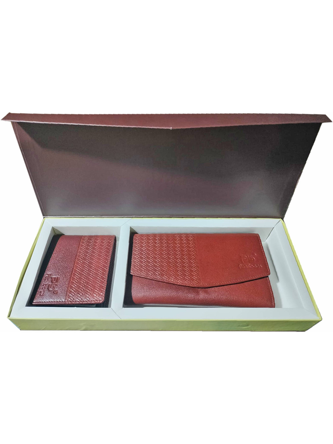 PB Pearlbags Unisex Pack Of 2 Genuine Leather Bi- Fold 6 And 4 Card Slots Wallet