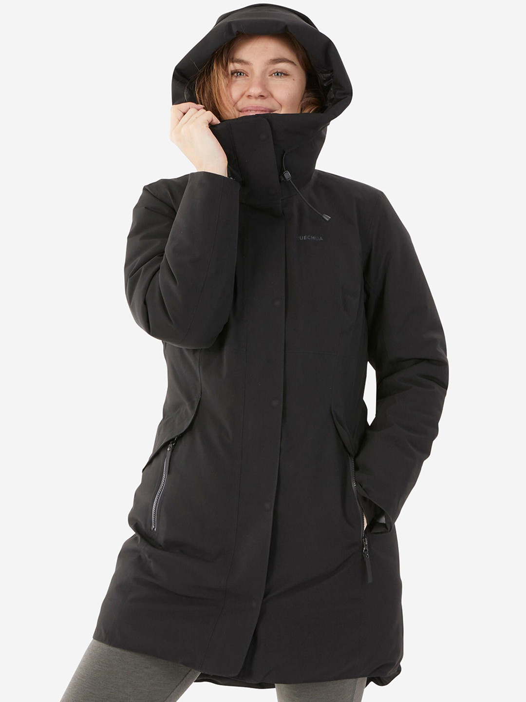 Decathlon Women Hooded Solid Parka Jacket