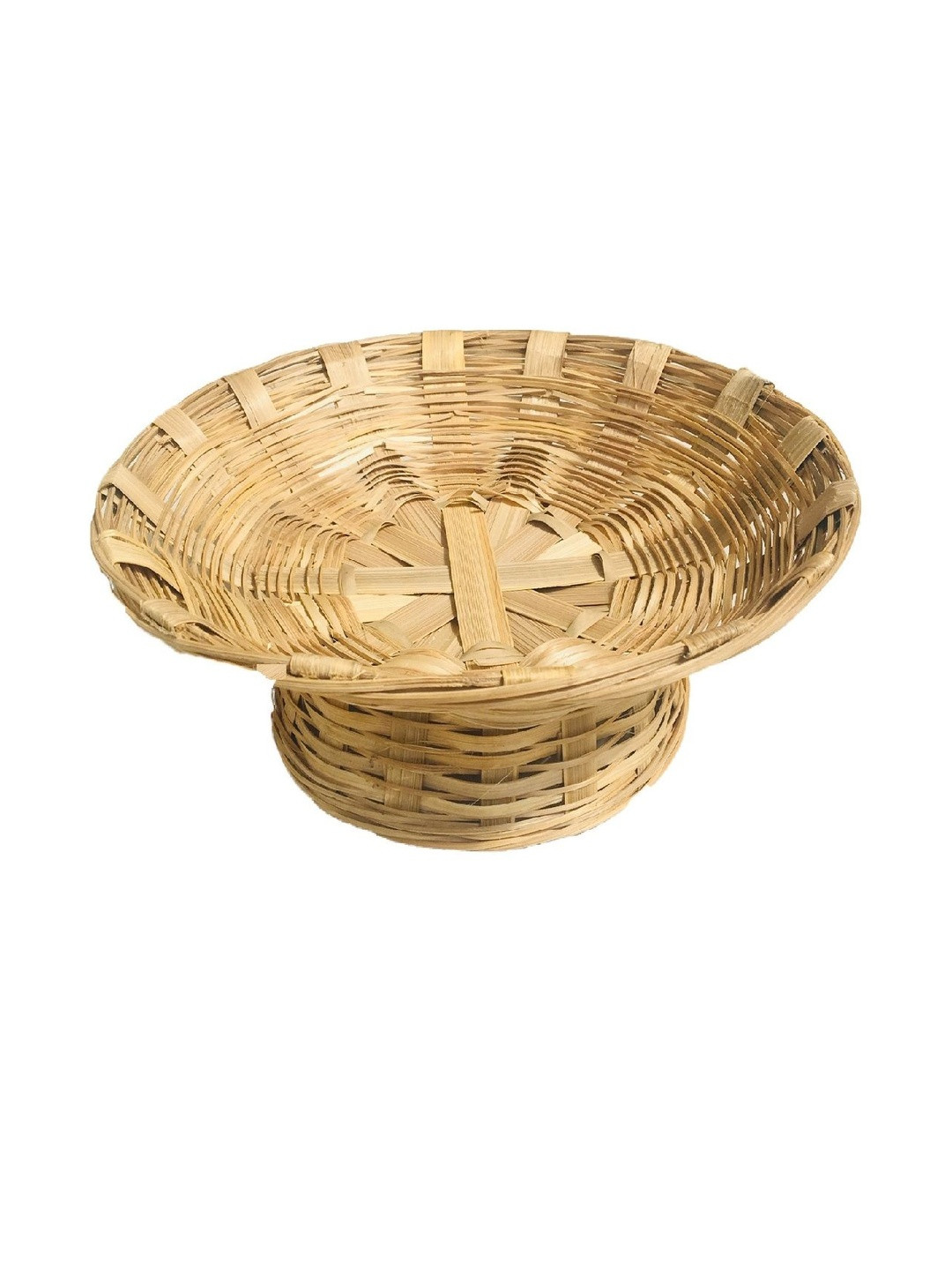 SHOP BY ROOM Brown Bamboo Bread Basket