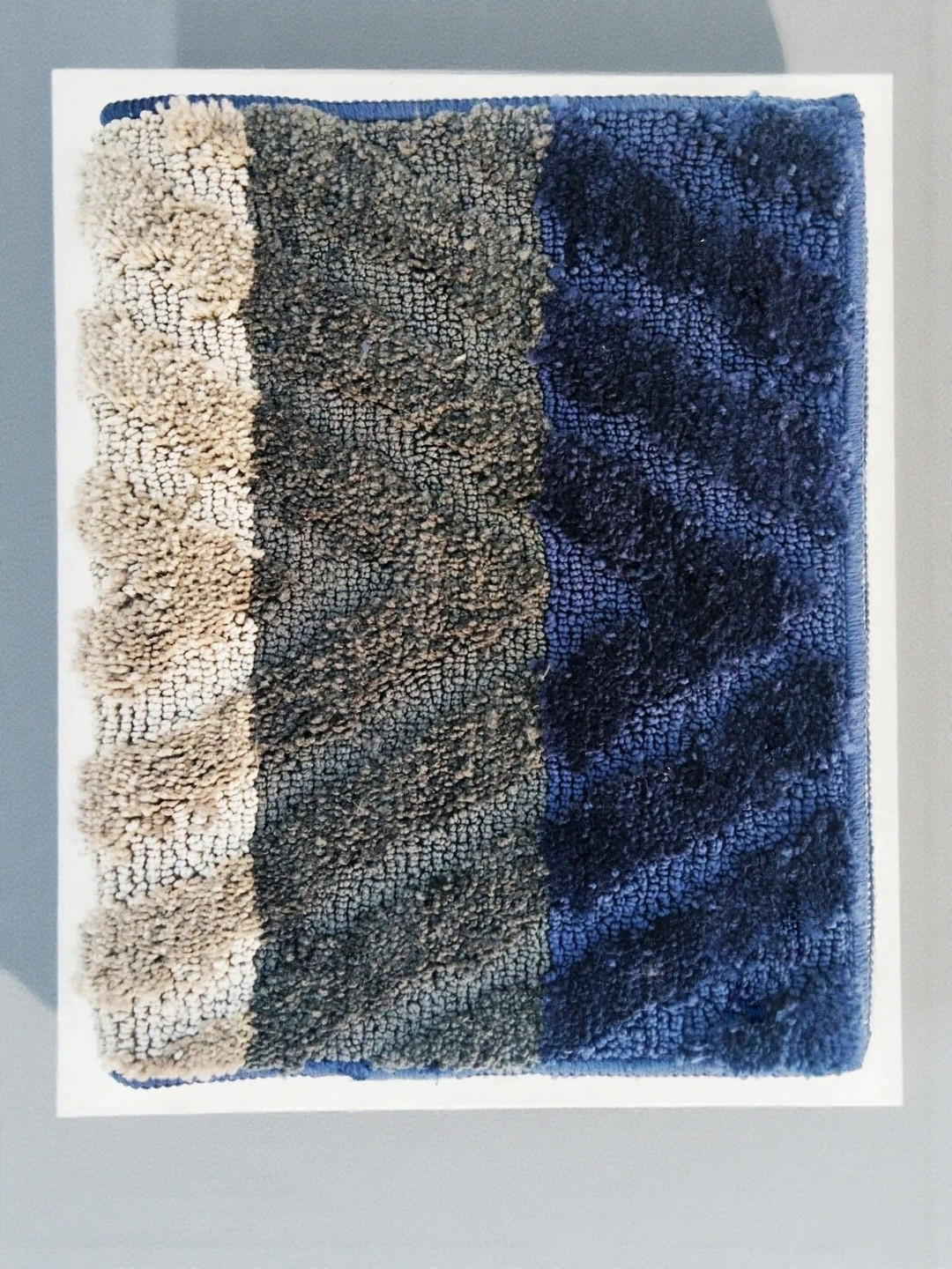 RJVT Navy Blue Microfibre 1400 GSM Bath Rugs