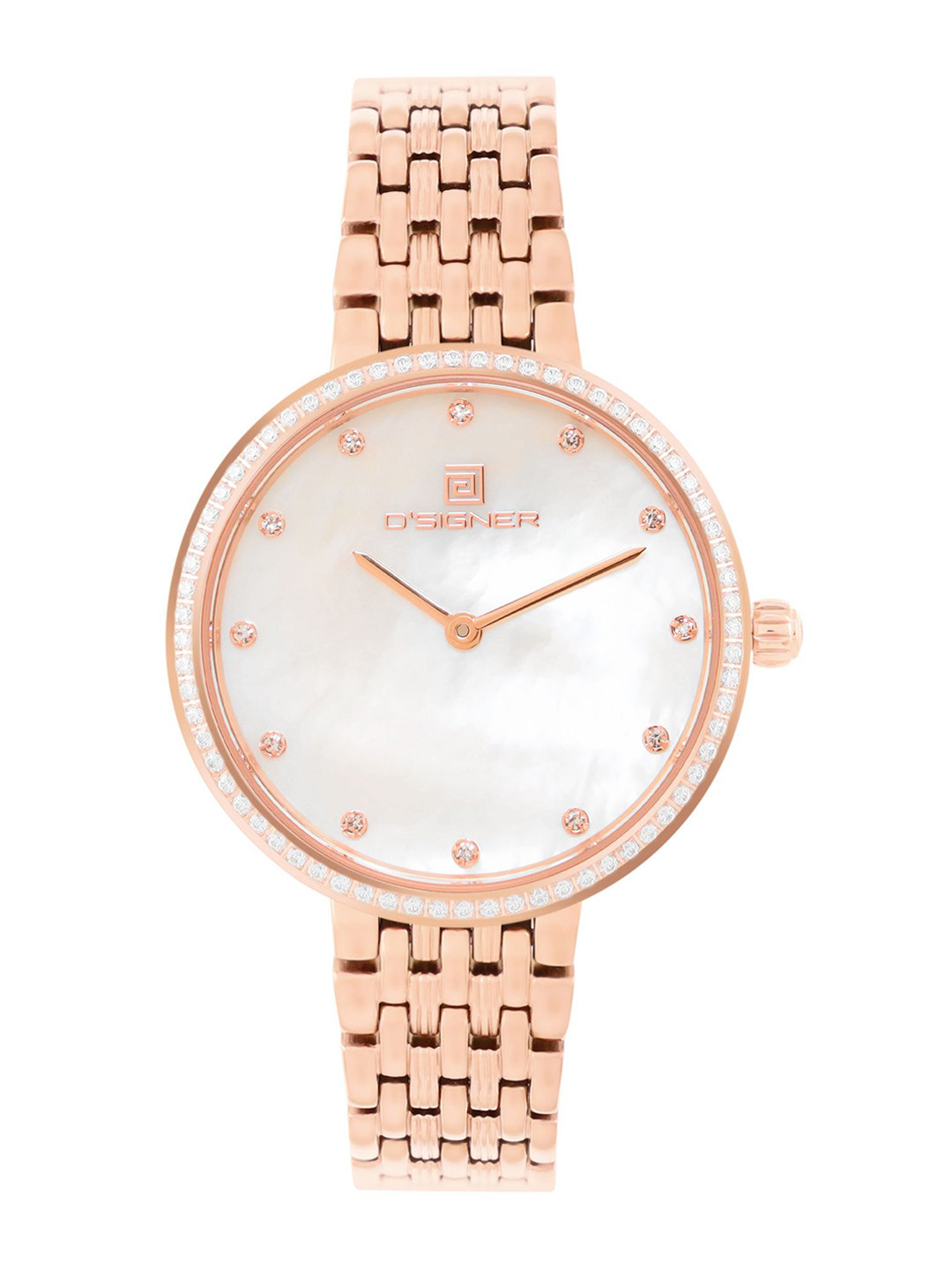 D'SIGNER Butterfly Clasp Women Bracelet Style Straps Analogue Watch 852RGM.6L