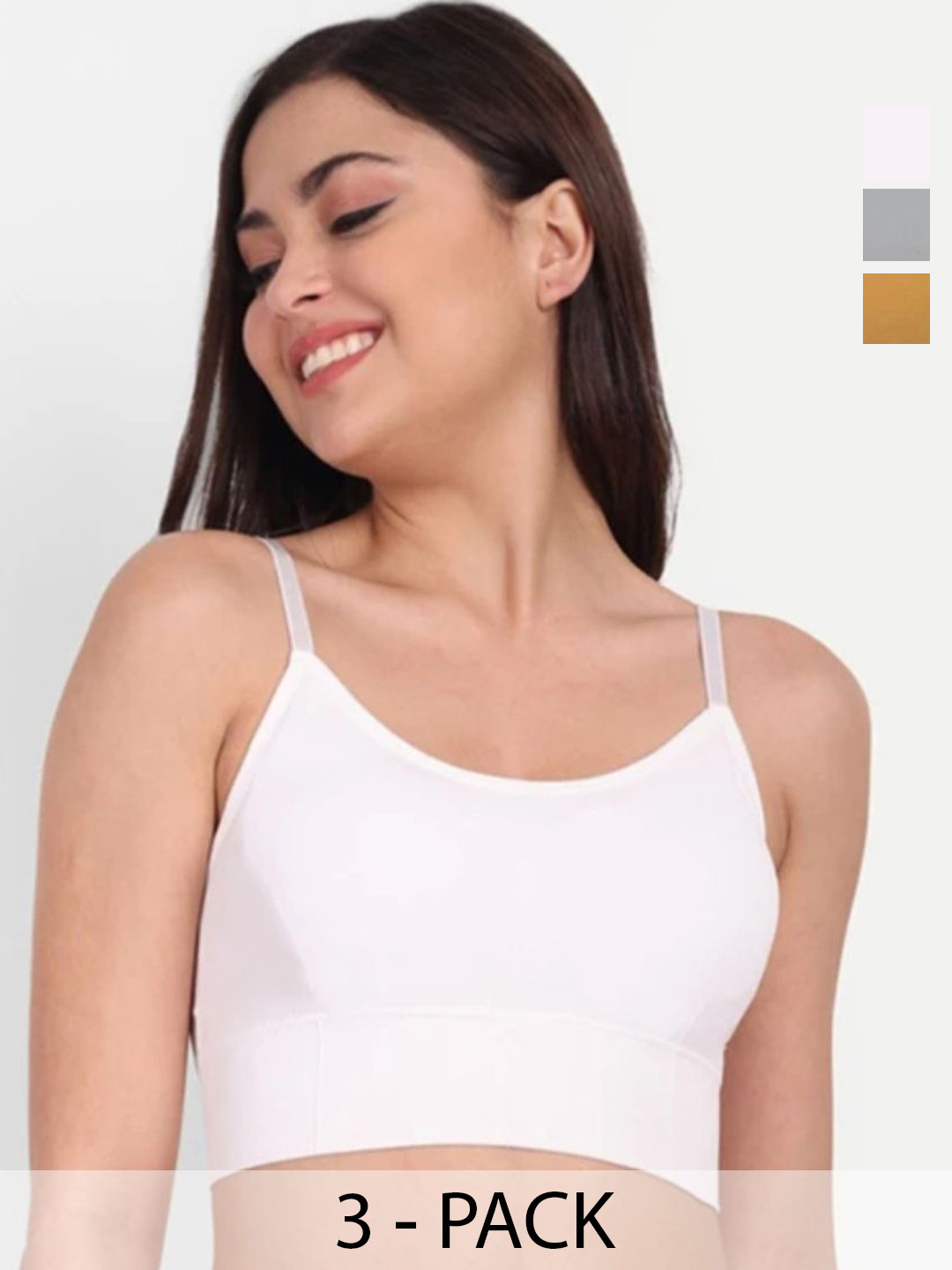 KALP CRAZE Pack Of 3 Lightly Padded Full Coverage Sports Bras