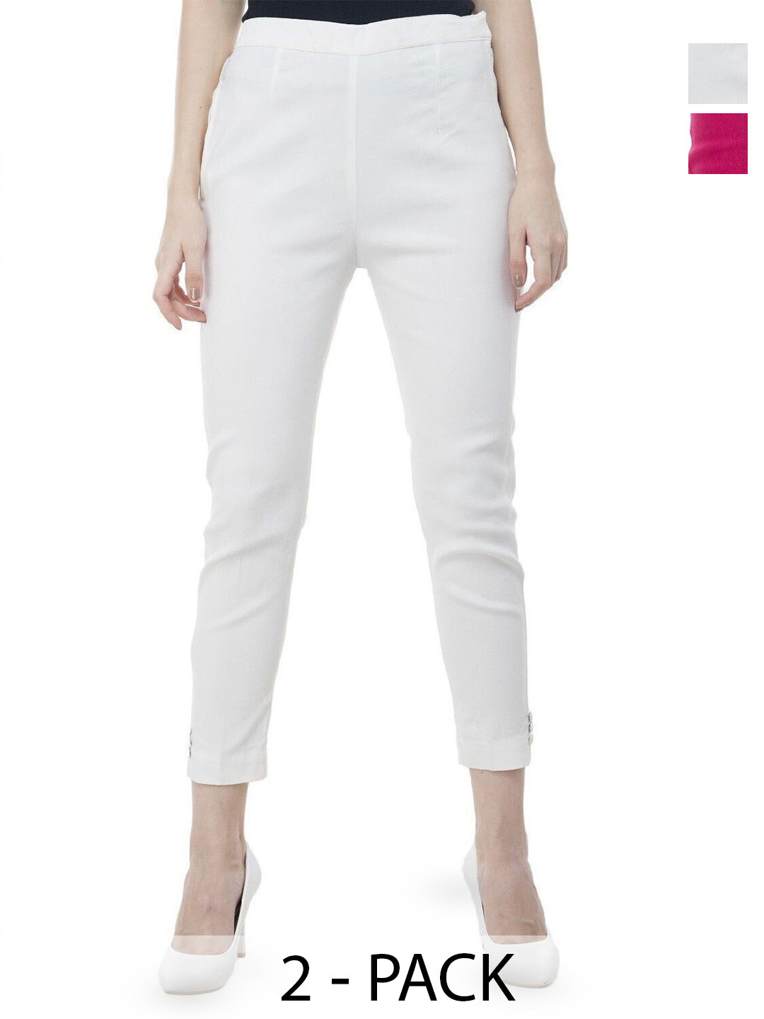 PRIYA POINT Pack Of 2 Skinny Fit Cotton Jeggings