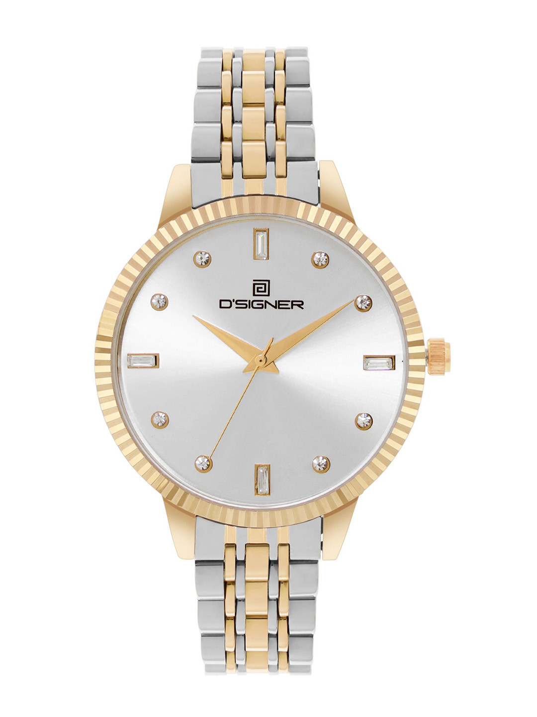 D'SIGNER Women Embellished Stainless Steel Bracelet Style Straps Analogue Watch 853TM.2L